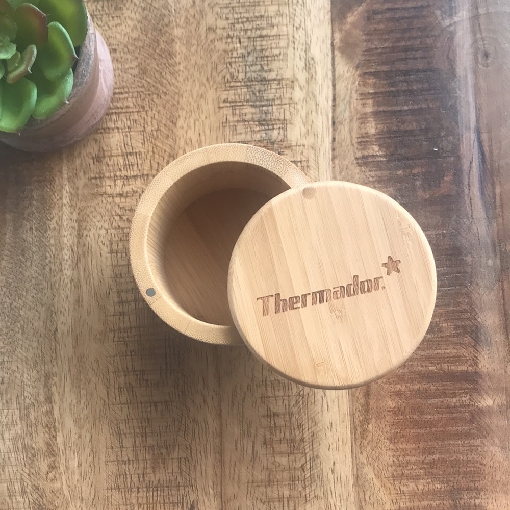 Bamboo Salt & Storage Box w/Magnetic Swivel